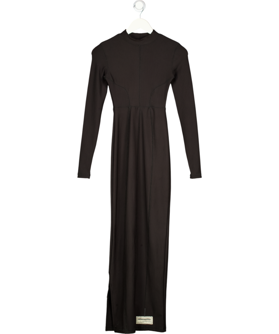 THE GIVING MOMENT Black Bodycon High Neck Dress UK XS