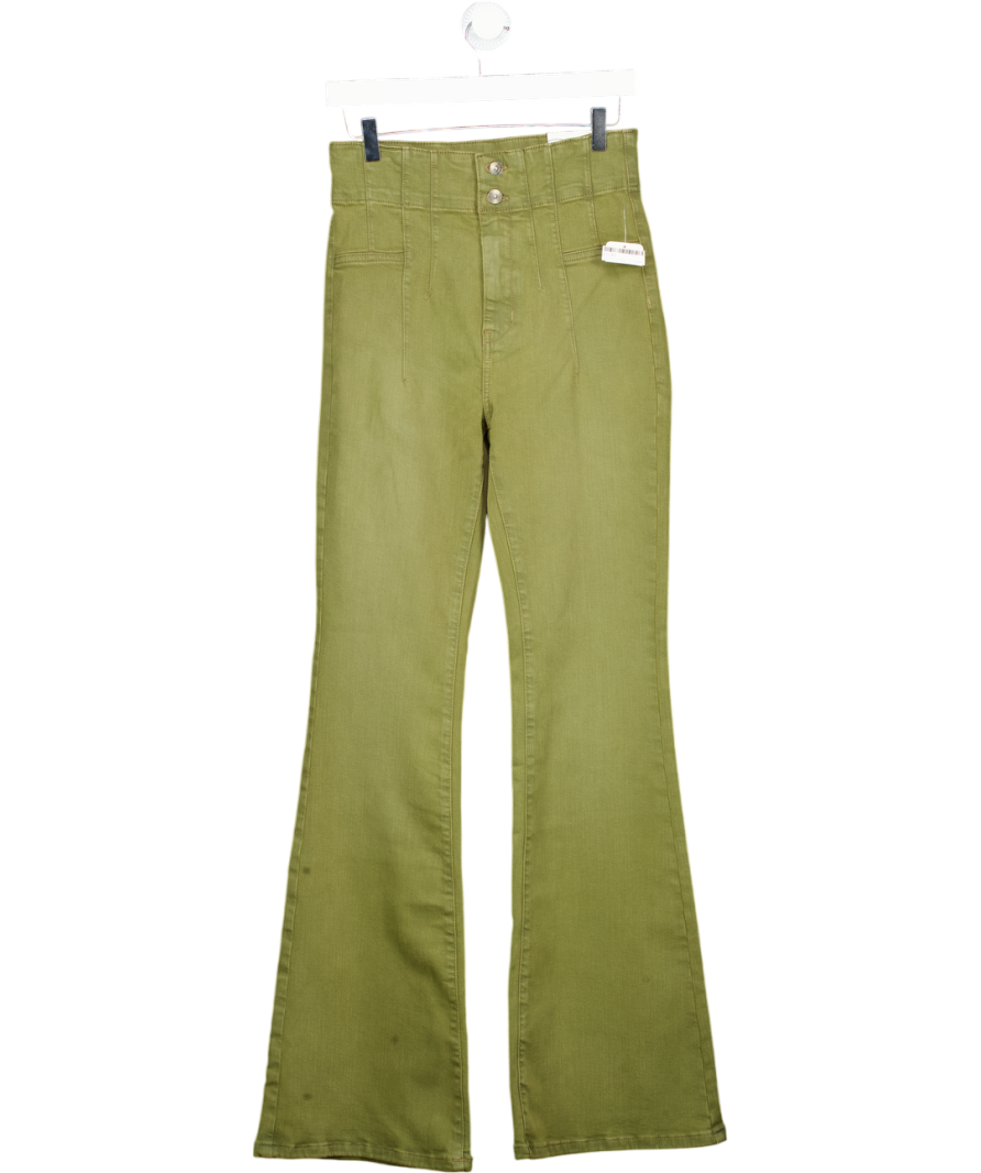 Free People Olive Green We The Free Jayde Flare Jeans W28