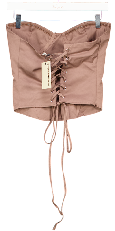 Mars the Label Brown Laced Back Corset Top UK 8