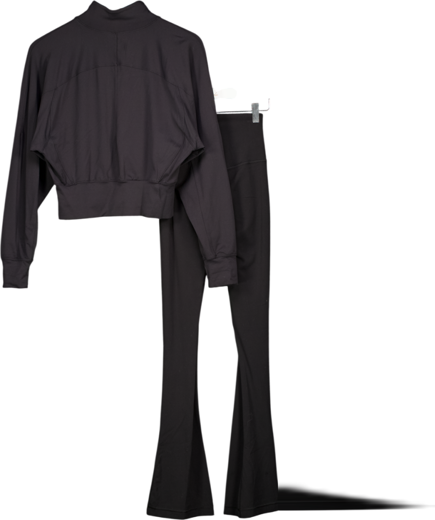 LULULEMON 2-piece Black Activewear Top (uk 8) And Leggings (uk 6) Set UK XS/S