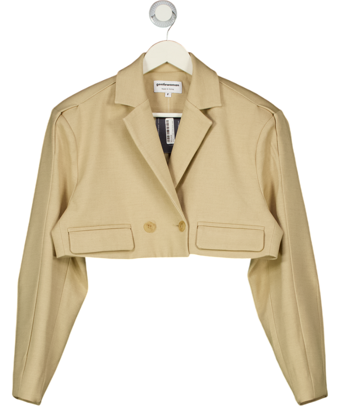 GENTLEWOMAN Cropped Camel Beige Blazer One Size