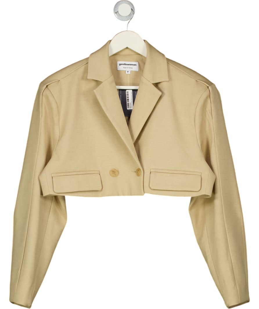 GENTLEWOMAN Cropped Camel Beige Blazer One Size