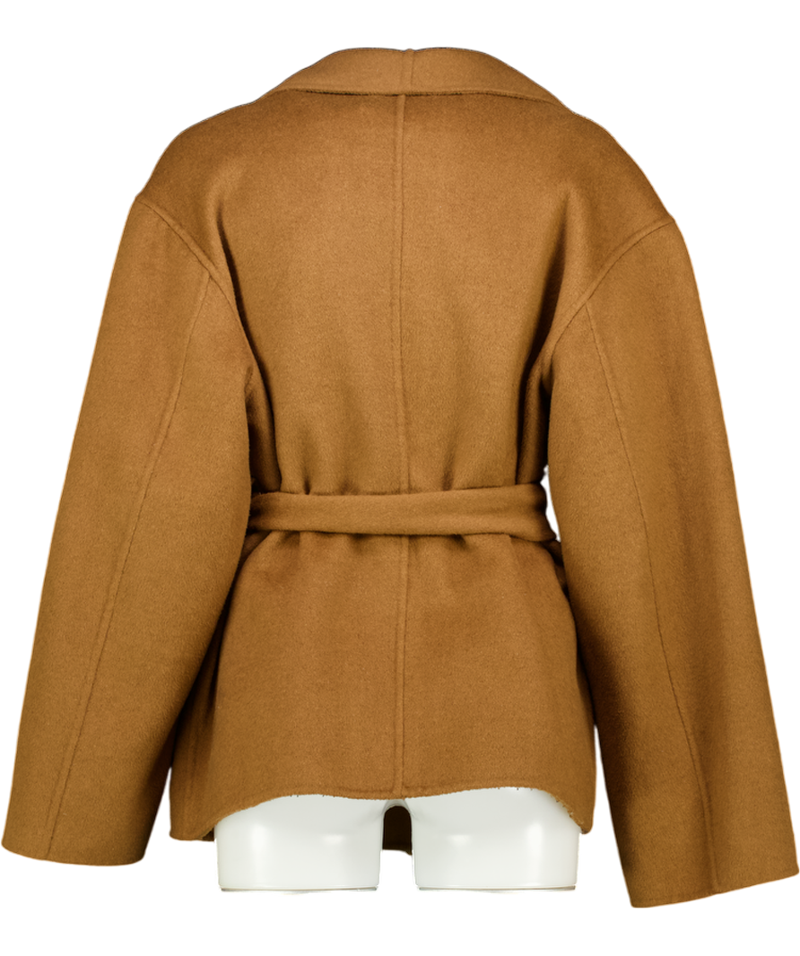 ANNA QUAN Chestnut Brown Marais Belted Jacket UK 8