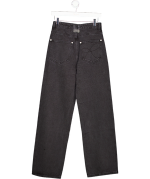 REBE Black Freddy Relaxed Straight Leg Jeans UK XS