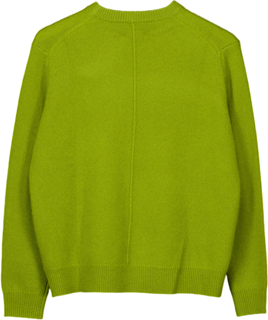 TUCKERNUCK Green Woodbine 100% Cashmere Boyfriend Bodie Crewneck Jumper UK S