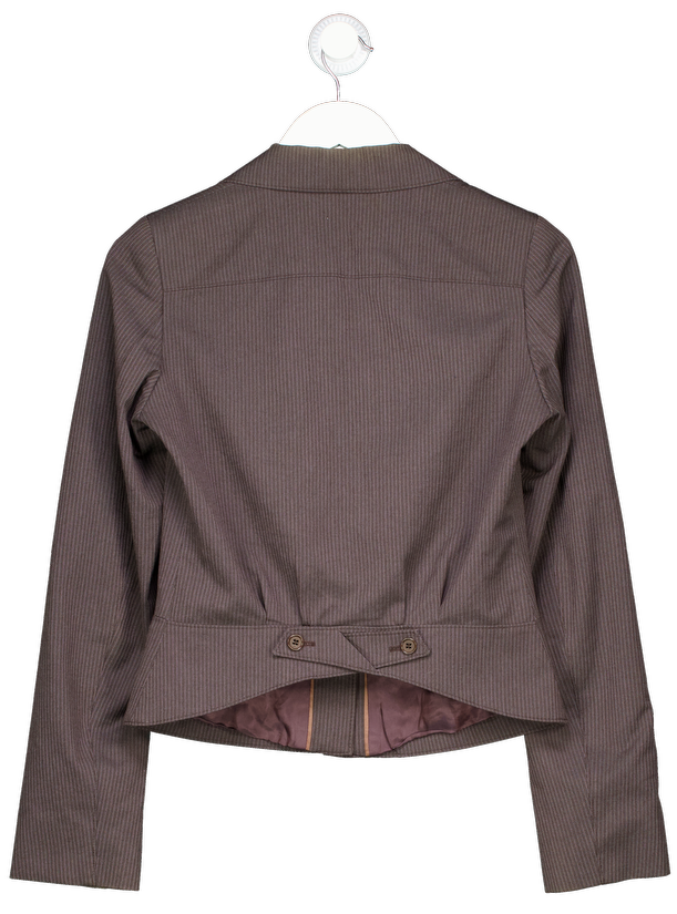 REISS Brown Pinstripe Blazer UK 10