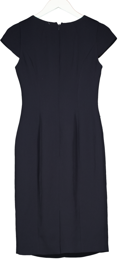 HOBBS Navy Blue Waist Detail Pencil Dress UK 8