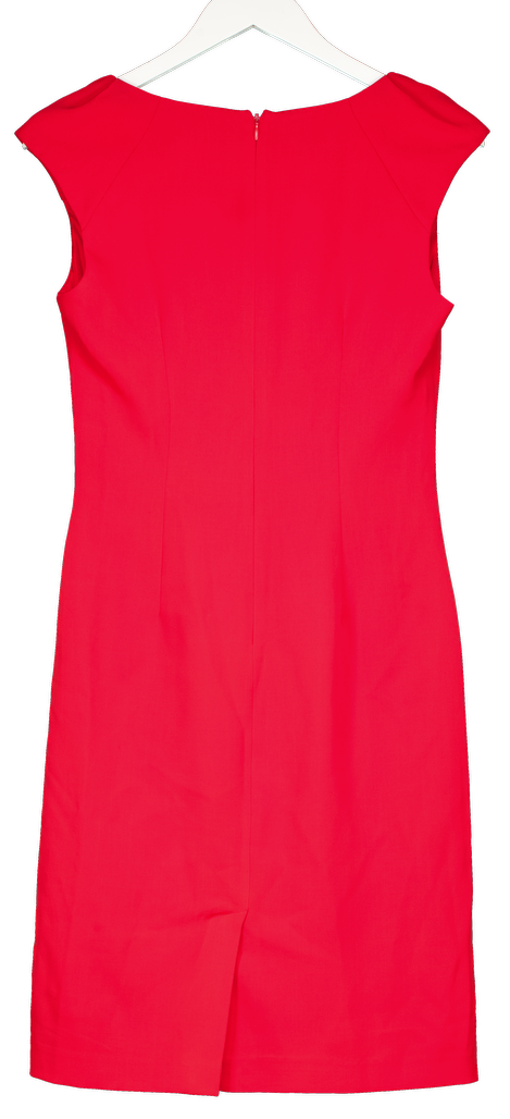 Adrianna Papell Red Ruched Side Pencil Dress UK 10