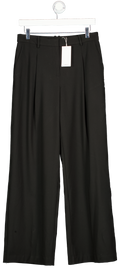 MANGO Black Tailored Relaxed Trouser UK 8