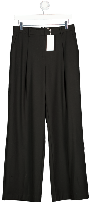 MANGO Black Tailored Relaxed Trouser UK 8