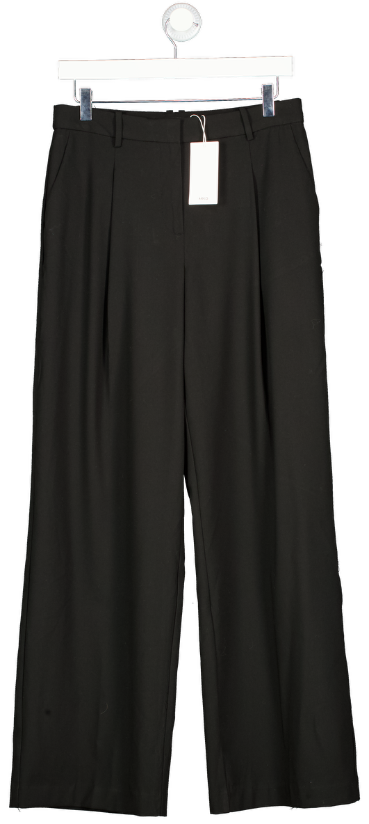 MANGO Black Tailored Relaxed Trouser UK 8