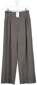 H&M Grey Wide Tailored Trousers UK 8