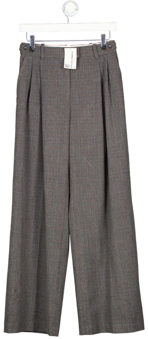 H&M Grey Wide Tailored Trousers UK 8