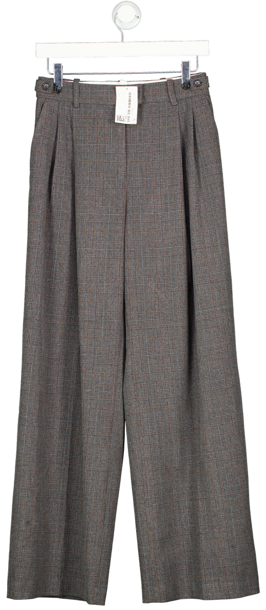 H&M Grey Wide Tailored Trousers UK 8