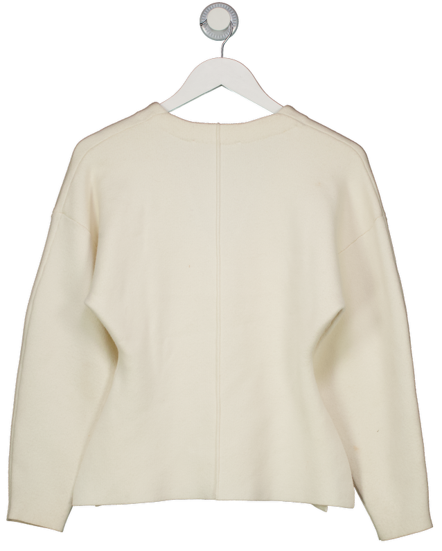 ZARA Cream V-neck Structured Cardigan UK S