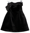 JARLO Black Velvet Strapless Fit And Flare Mini Dress UK 8