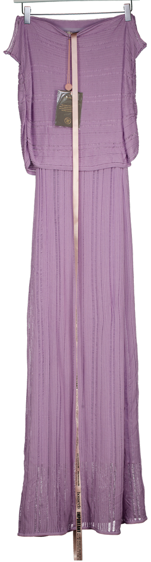House of CB Purple Micah Orchid Ladder Knit Maxi Dress UK S