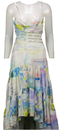 ASOS White Holiday Lemon Print Dress UK 8