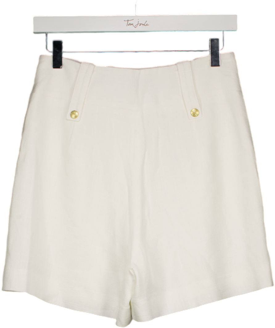 HOLLAND COOPER Tailored Short Oyster White Linen UK 8