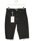 FRAME Black Wash Denim Longer Length Shorts W26