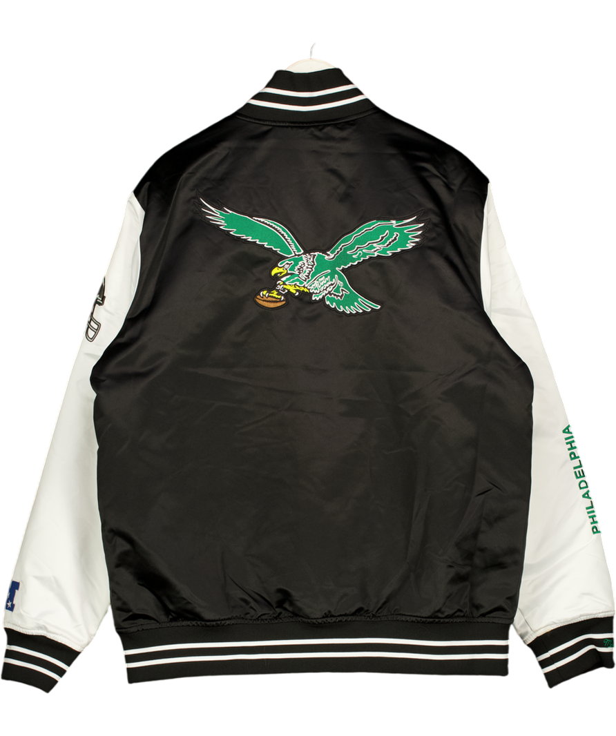 MITCHELL & NESS Black Philadelphia Eagles Varsity Jacket UK XL