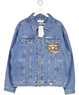 GUESS Blue Oversized Denim Trucker Jacket UK XL