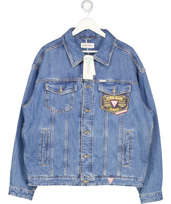 GUESS Blue Oversized Denim Trucker Jacket UK XL