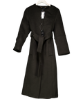 Karen Millen Brown Brushed Wool Single Breasted Belted Tailored Maxi Coat UK 6
