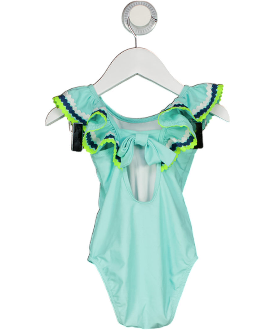 SUNUVA Turquoise Blue Ric-rac Frill Detail Swimsuit 2 -3 Years