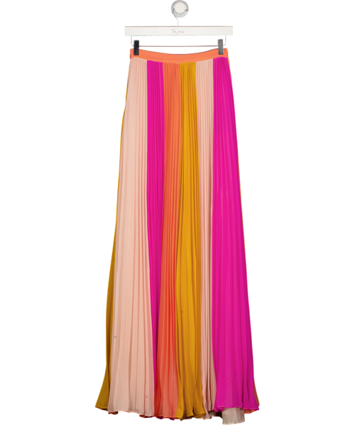 AMUR Multicoloured Pleated Maxi Skirt Sz0 UK 4