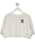 New Era New York Yankees White Crop Logo T-shirt UK XL