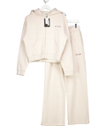 4th & Reckless Beige 2-piece Set - Zip Hoodie (uk Xs) And Straight Leg Joggers UK S