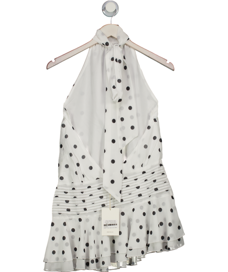 peppermayo White Willow Chiffon Mini Dress UK 8