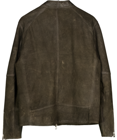 AllSaints Anthracite Grey Cora Suede Jacket UK XL