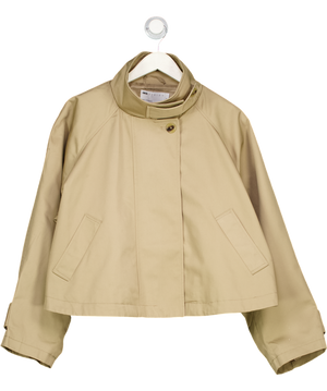 ASOS Beige Cropped Funnel Neck Trench Coat UK S