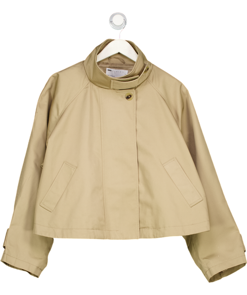 ASOS Beige Cropped Funnel Neck Trench Coat UK S