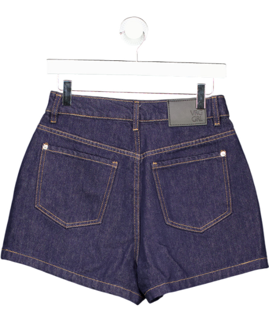 VRG GRL Blue Rhea Denim Shorts Indigo UK 8