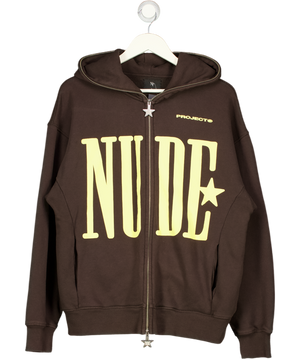 Np Brown Zip Up Jumper UK L