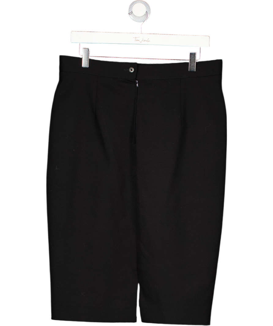 VALENTINO Black Wool Lined Pencil Skirt UK 14