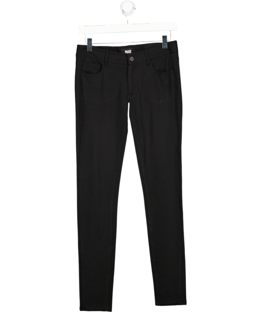 PAIGE Dark Black Low Waisted Verdugo Skinny Jeans W27