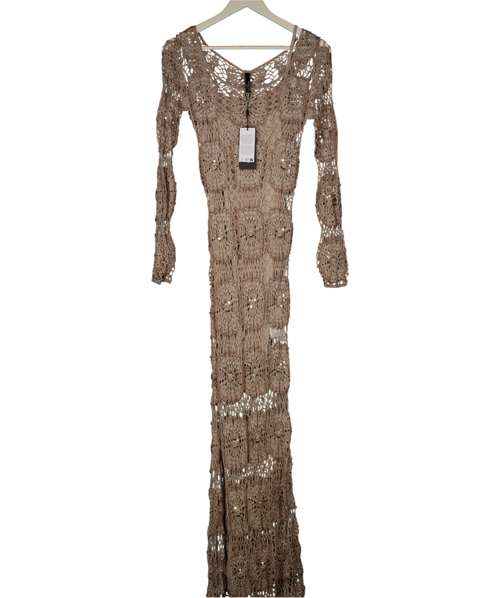 Marciano by GUESS Beige Charli Crochet Dress UK 14