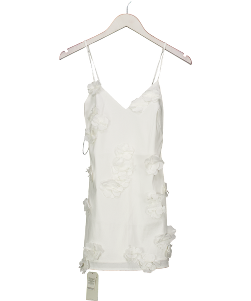 Abercrombie & Fitch White Applique Floral Mini Dress UK XXS