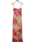 White Fox Yellow Give Me The World Maxi Dress Rosewater Blush UK S