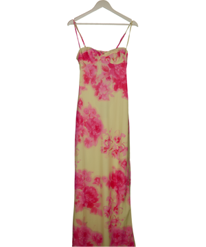 White Fox Yellow Give Me The World Maxi Dress Rosewater Blush UK S