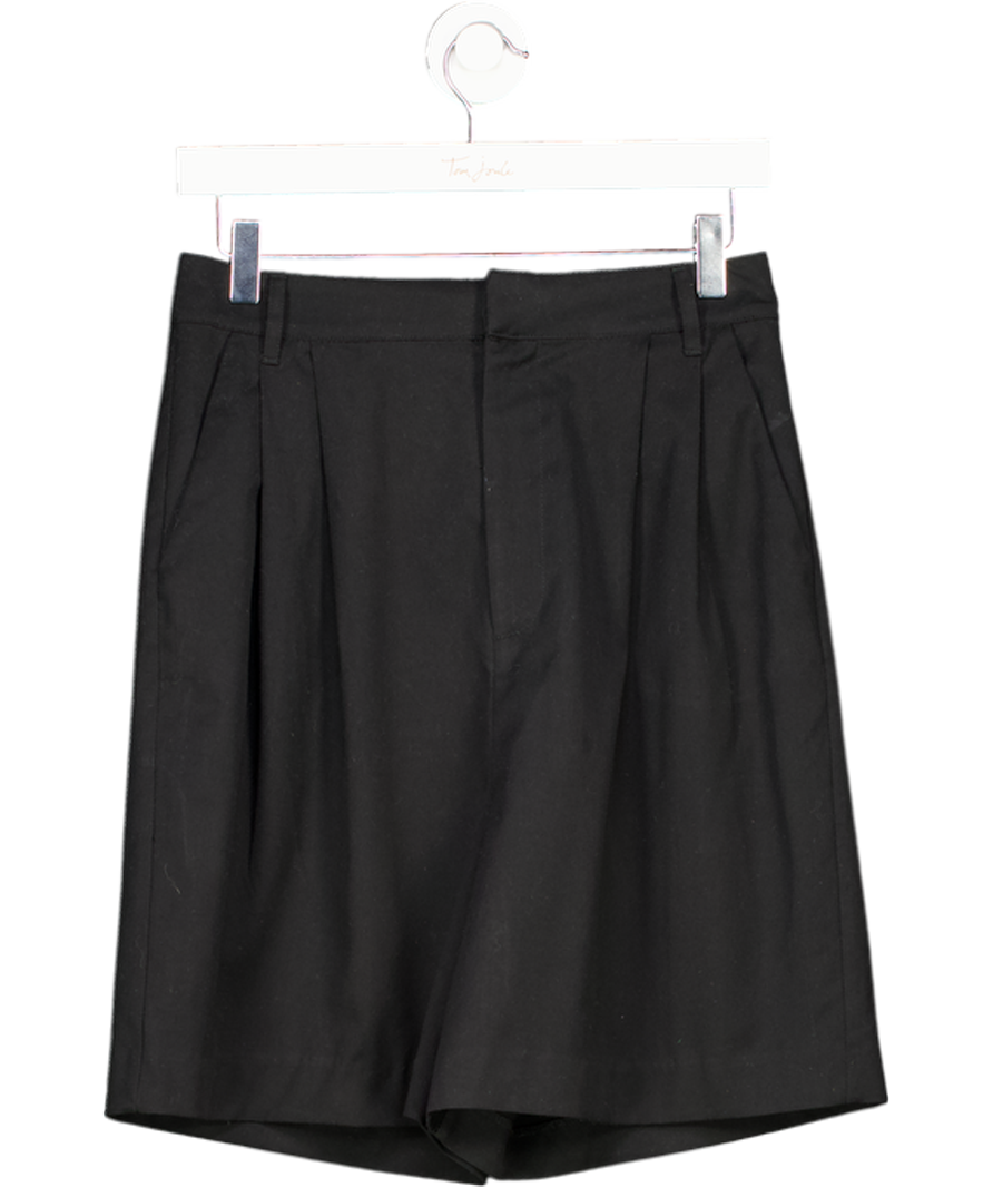 ZARA Black Flared Long Bermuda Shorts UK XS