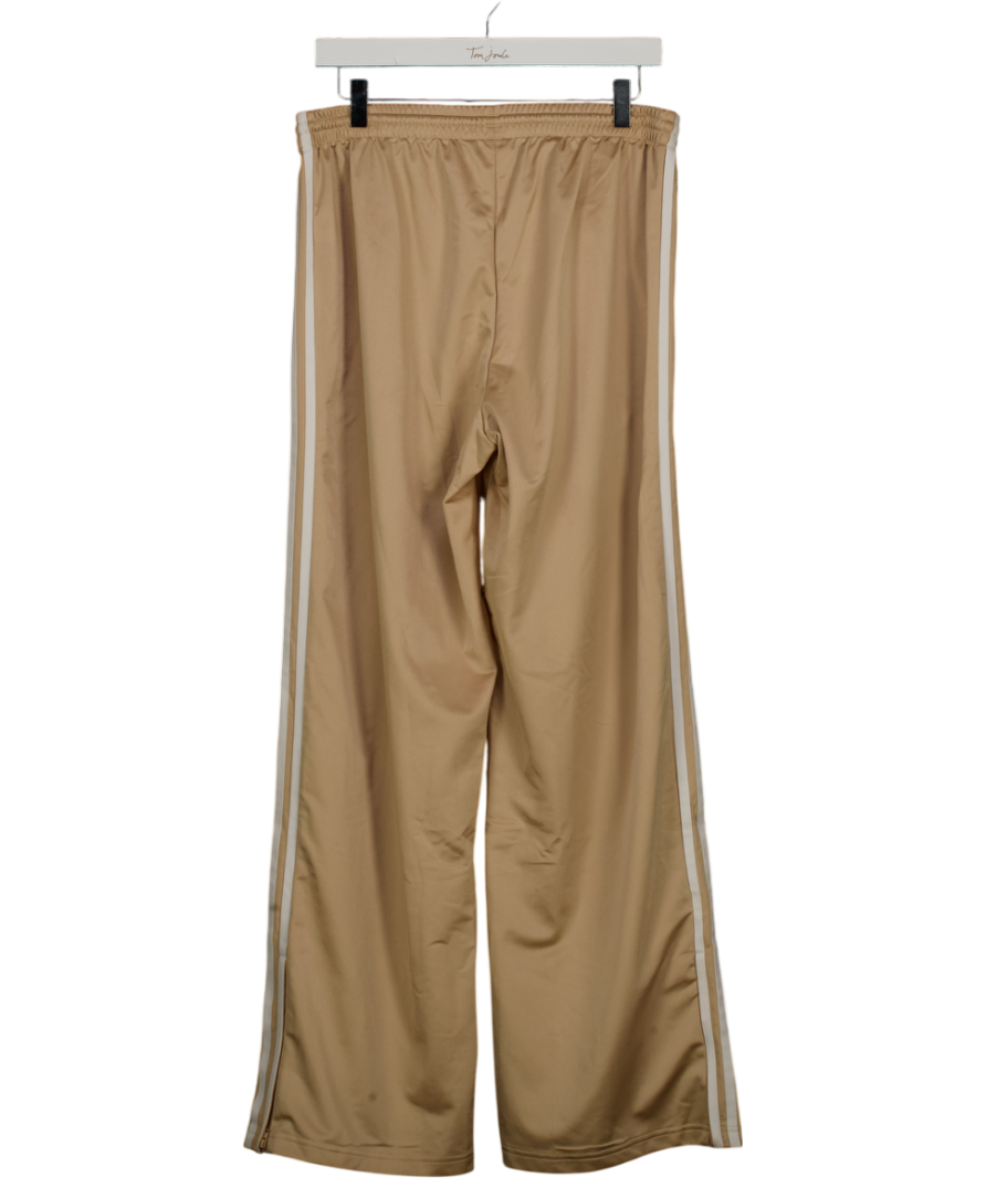 adidas Beige Firebird Loose Tracksuit Bottoms UK M