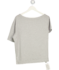 TOPSHOP Grey Wide Neck Short Sleeve T-shirt UK XS