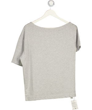 TOPSHOP Grey Wide Neck Short Sleeve T-shirt UK XS