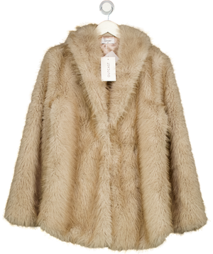 OUTCAST Beige Nahla Long Jacket Tan UK M
