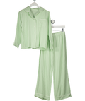 Stripe & Stare Green Emily English X S&s Soft Brushed Woven Pyjama Bottoms UK S